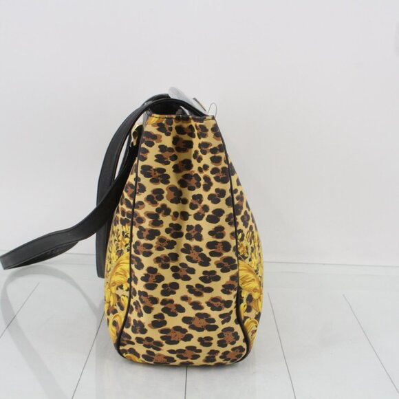 Gianni Versace Leopard Print PVC and Leather Tote Bag - Picture 4 of 10
